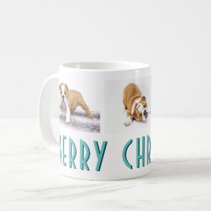English Bulldog Puppy Photo Collage Dog Christmas Coffee Mug