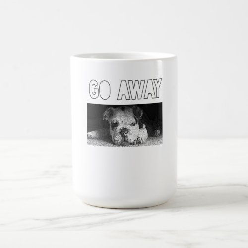 English Bulldog Puppy Social Distancing Go Away Coffee Mug