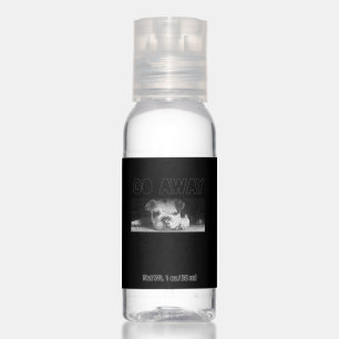 English Bulldog Puppy Social Distancing Go Away Hand Sanitizer