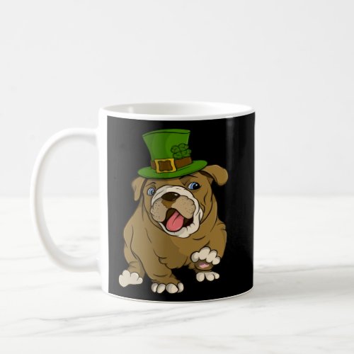 English Bulldog Puppy With Green Hat St Patrick s  Coffee Mug