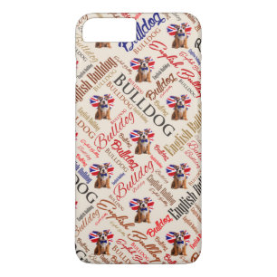English Bulldog Puppy Word Art iPhone 8 Plus/7 Plus Case