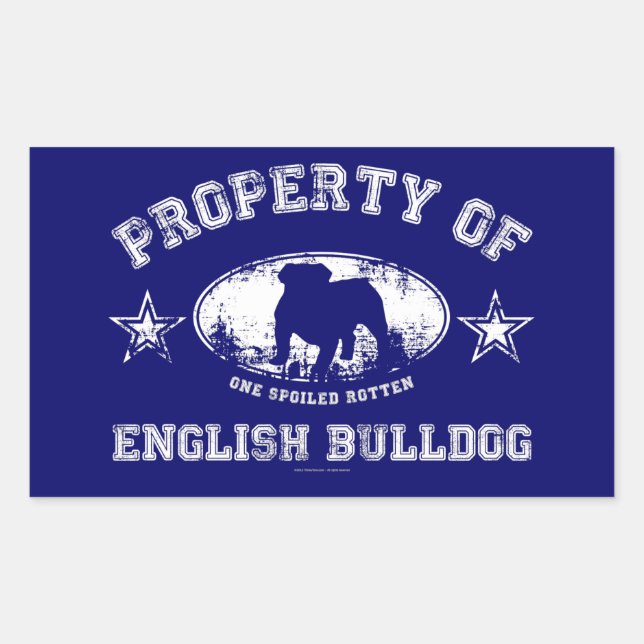 English Bulldog Rectangular Sticker (Front)