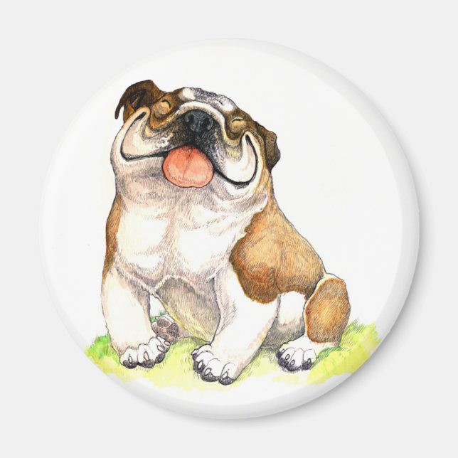 English Bulldog Refrigerator Magnet (Front)