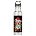 English Bulldog Reindeer Funny Christmas Essential Stainless Steel Water Bottle