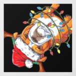 English Bulldog Reindeer Funny Christmas Essential Wall Decal
