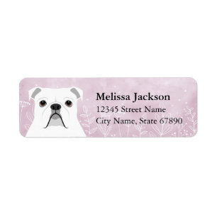 English Bulldog Return Address Labels