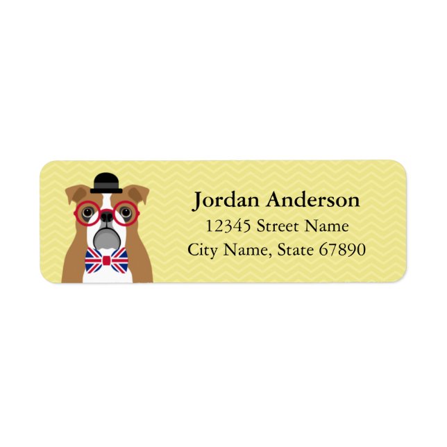 English Bulldog Return Address Labels (Front)