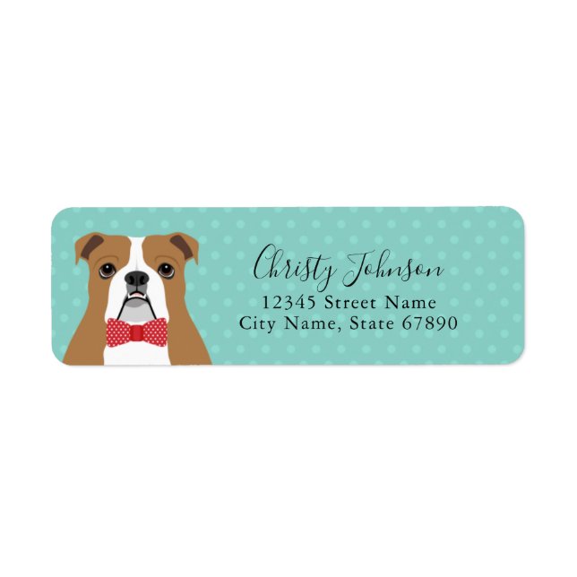 English Bulldog Return Address Labels (Front)