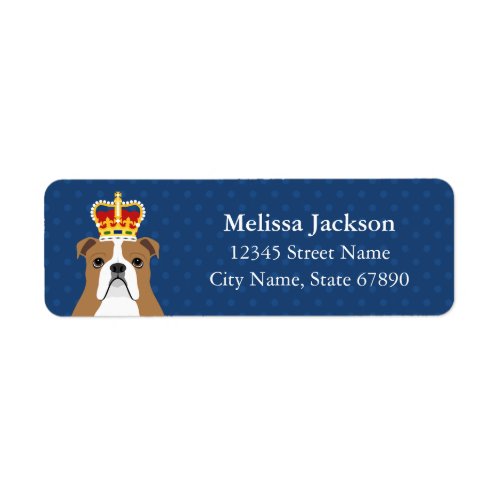 English Bulldog Return Address Labels