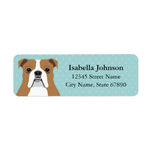 English Bulldog Return Address Labels