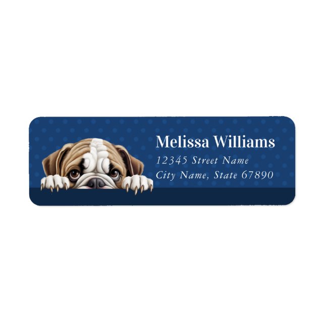 English Bulldog Return Address Labels (Front)