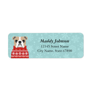 English Bulldog Return Address Labels