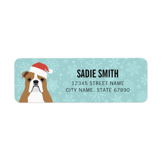 English Bulldog Return Address Labels (Front)