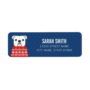 English Bulldog Return Address Labels