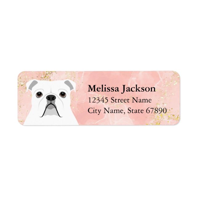 English Bulldog Return Address Labels (Front)