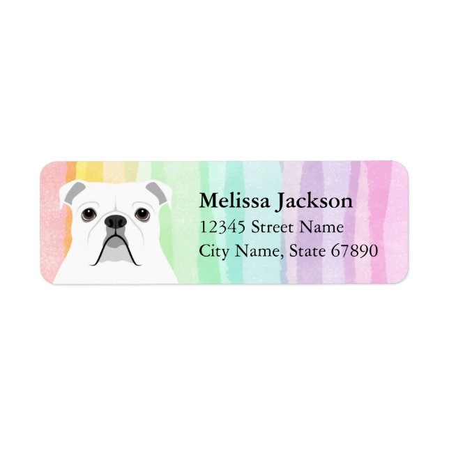 English Bulldog Return Address Labels (Front)