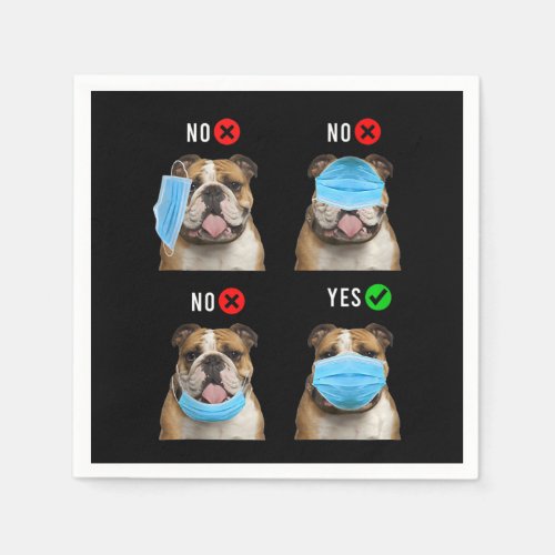 English Bulldog Right Wear Face Mask Tank Top Napkins