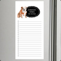 English Bulldog Shopping List Magnetic Notepad