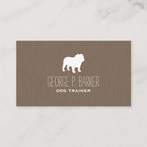 English Bulldog Silhouette Business Card