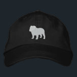English Bulldog Silhouette | Cool Dog Lover's Embroidered Baseball Cap<br><div class="desc">This cool English Bulldog lover’s baseball cap is available in a variety of colors. Embroidered dog silhouette can be customized to an assortment of color choices. Show off your love for Bulldogs with the perfect dog silhouette hat. Makes a great gift for dog dads, dog moms, AKC dog show enthusiasts,...</div>