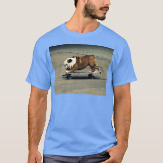 English Bulldog Skateboarding T-Shirt