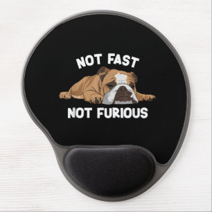 English Bulldog Sleeping Not Fast Not Furious Funn Gel Mouse Pad