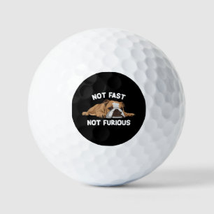 English Bulldog Sleeping Not Fast Not Furious Funn Golf Balls