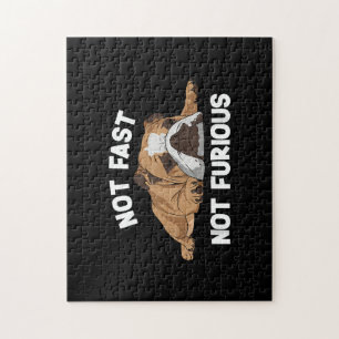 English Bulldog Sleeping Not Fast Not Furious Funn Jigsaw Puzzle