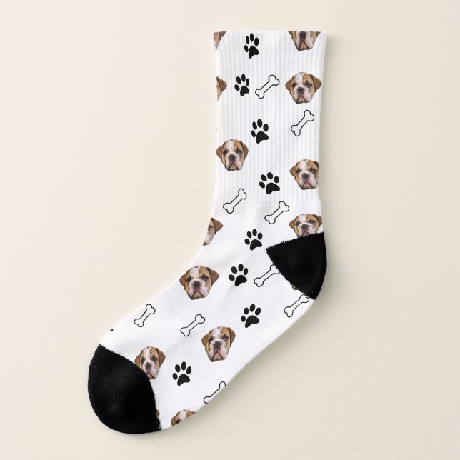 english bulldog socks (Left Outside)