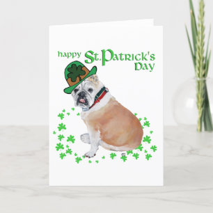 English Bulldog St Patrick's Day Card