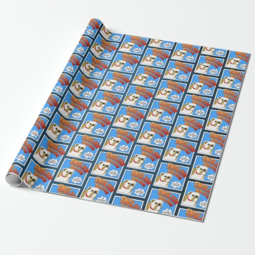 English Bulldog _ Super_hero of Dogs Wrapping Paper