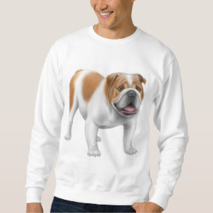 Mini English Bulldogs Mens Full-Zip Up Hoodie Jacket Pullover Sweatshirt