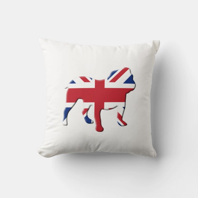 English Bulldog Throw Pillow (Front)