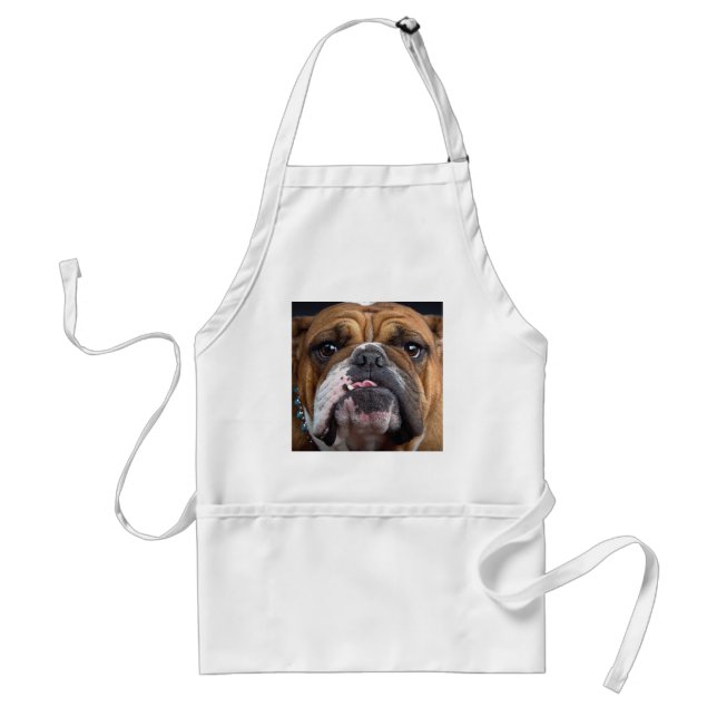 English Bulldog  Throw Pillow Adult Apron (Front)