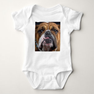 English Bulldog Throw Pillow Baby Bodysuit