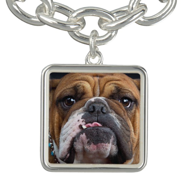 English Bulldog  Throw Pillow Bracelet (Design)