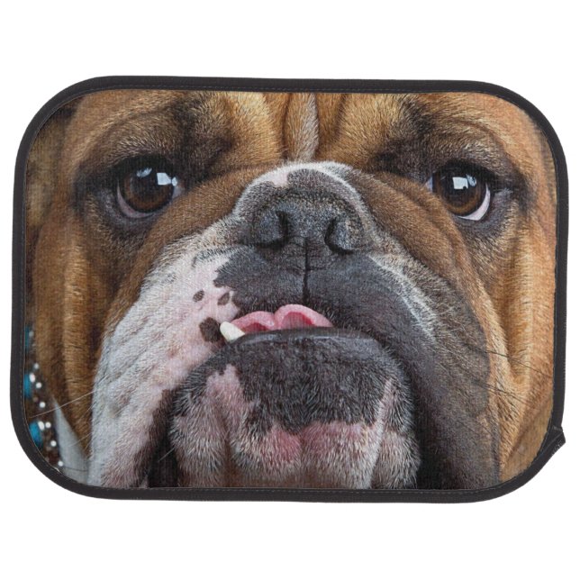English Bulldog  Throw Pillow Car Floor Mat (Rear)