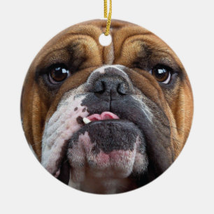 English Bulldog  Throw Pillow Ceramic Ornament