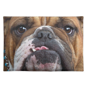 English Bulldog  Throw Pillow Cloth Placemat
