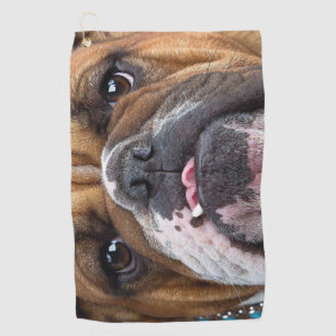 English Bulldog  Throw Pillow Golf Towel