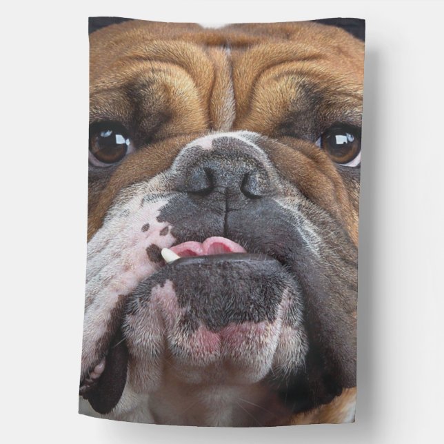 English Bulldog  Throw Pillow House Flag (Front)
