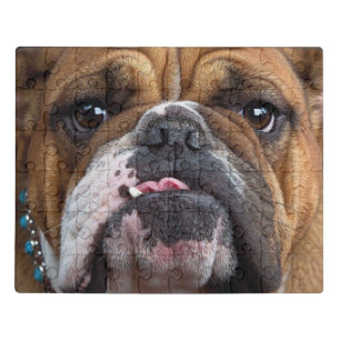 English Bulldog Throw Pillow Jigsaw Puzzle