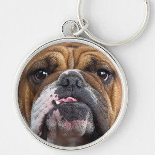 English Bulldog Throw Pillow Keychain