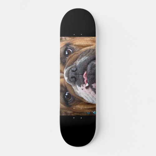 English Bulldog  Throw Pillow Skateboard