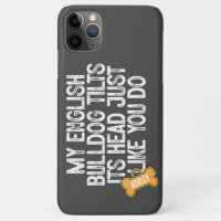 English Bulldog Tilts Head Funny Quote Dog Dad Mo