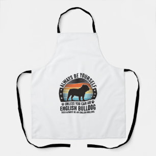 English Bulldog Vintage Sunset Dog Lover Shirt Des Apron
