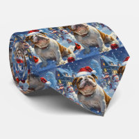 English Bulldog Winter Wonderland Christmas Joy