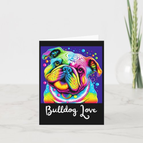 English Bulldog With A Tilted Head Expression  Card