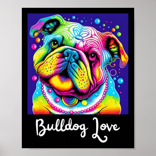 English Bulldog With A Tilted Head Expression  Poster