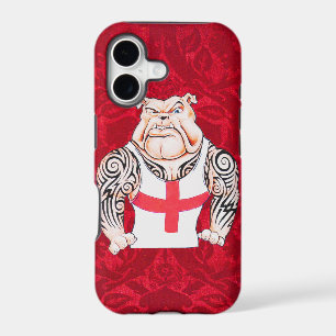 English Bulldog with Tribal Tattoos iPhone 17 Case
